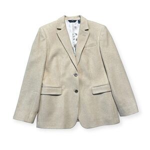 Brooks Brothers Camel Hair Blazer Women's 14 Tan Brown Office Corporate Jacket